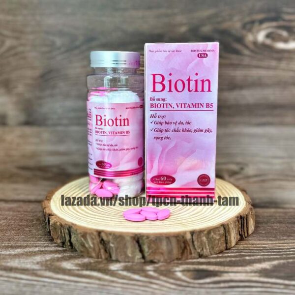 vien u ng biotin b sung biotin vitamin b5 giup gi m r ng toc b o v da ch c