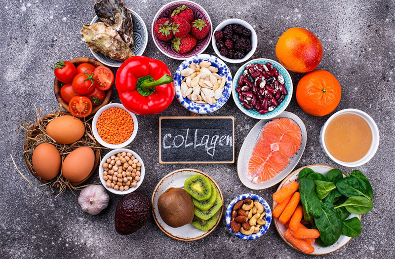 Collagen có trong thưc phẩm ăn uống hàng ngày