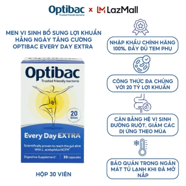 Men vi sinh Optibac Probiotics Every Day EXTRA dealgiatot