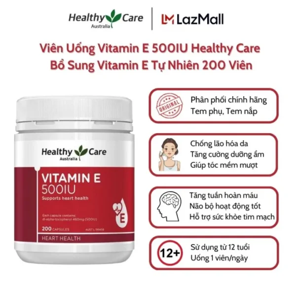 Vien uong bo sung vitamin E Healthy Care