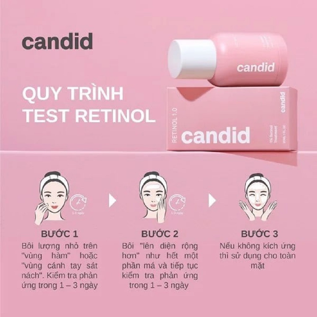 Lưu ý khi sử dụng retinol candid