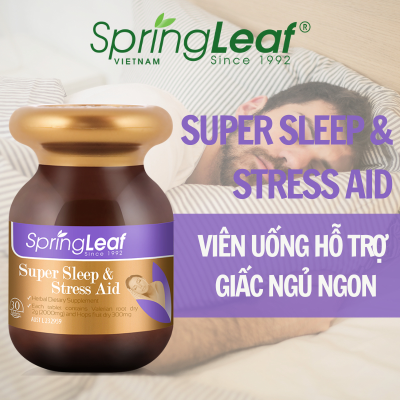 Ho tro giac ngu giam cang thang Super Sleep Stress Aid Spring Leaf4