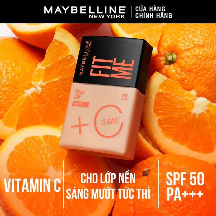 Kem Nen Sang Da Tuoi Muot Chong Nang Fit Me Tint voi Vitamin C SPF50 Maybelline3