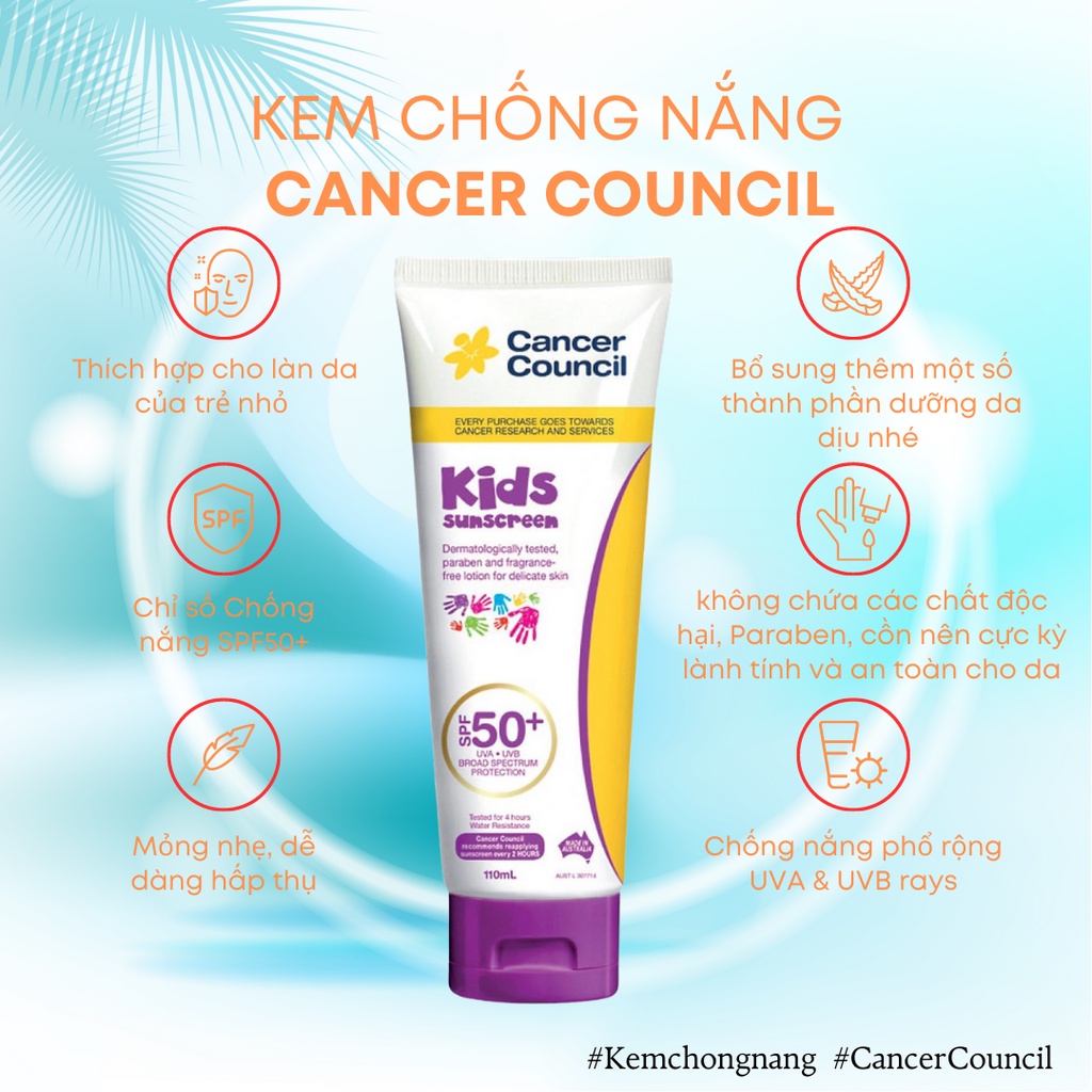 Kem chong nang tre em Cancer Council Kids 35ml2