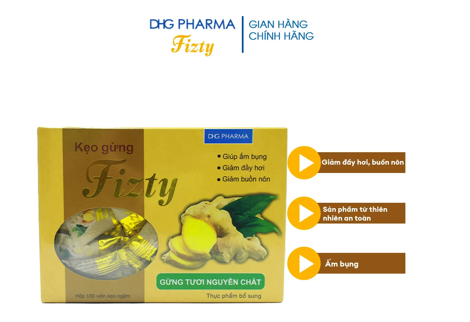 Keo gung Fizty DHG Pharma e1702287867348