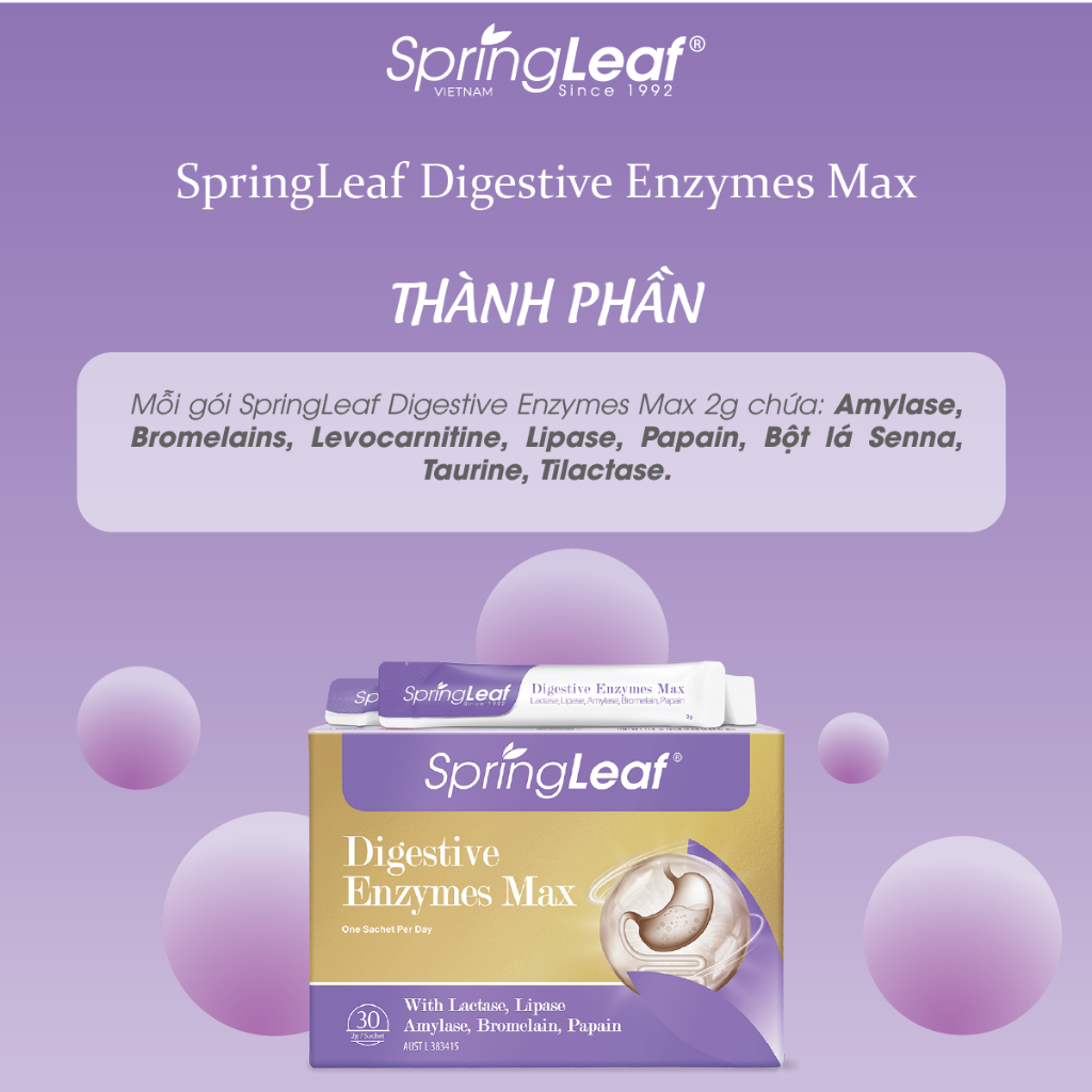 Men tieu hoa Digestive Enzymes Max Spring Leaf2