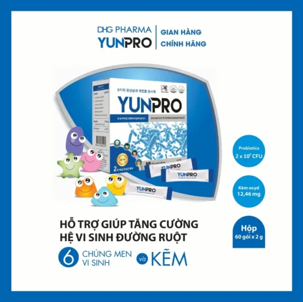 Men vi sinh bo sung loi khuan probiotic Yunpro DHG Pharma3