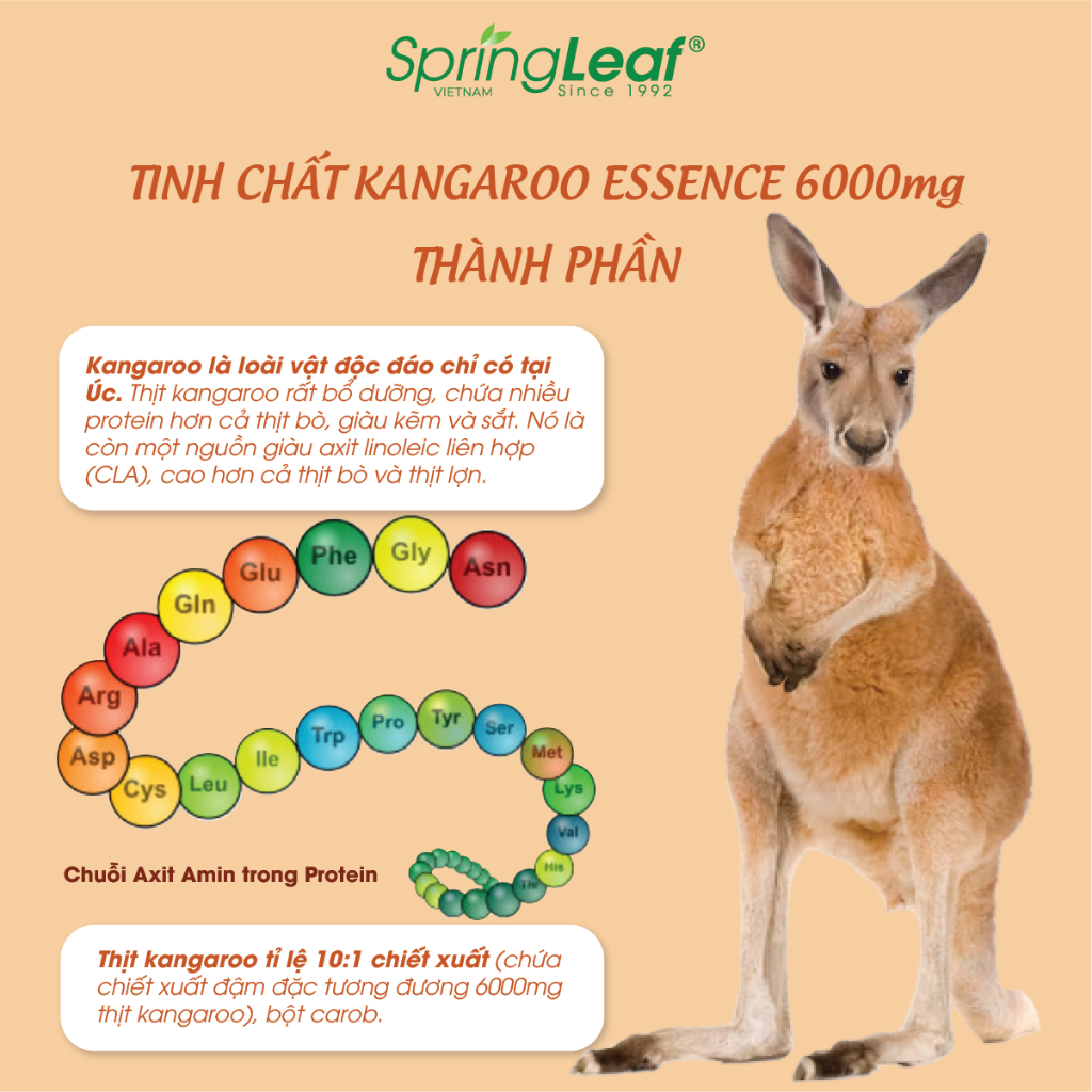 Tang cuong sinh ly nam Tinh chat Kangaroo Essence 6000mg Spring Leaf2