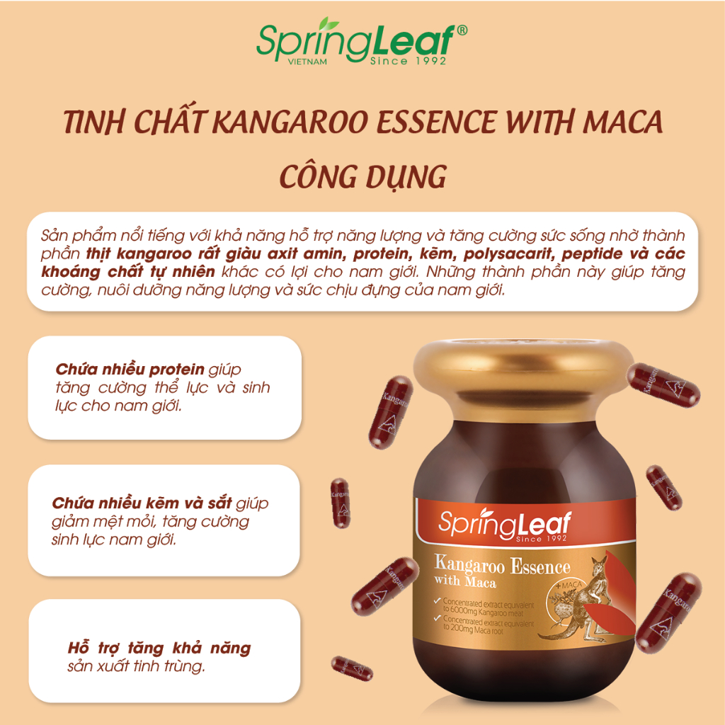 Tang cuong sinh ly nam Tinh chat Kangaroo Essence with Maca Spring Leaf1