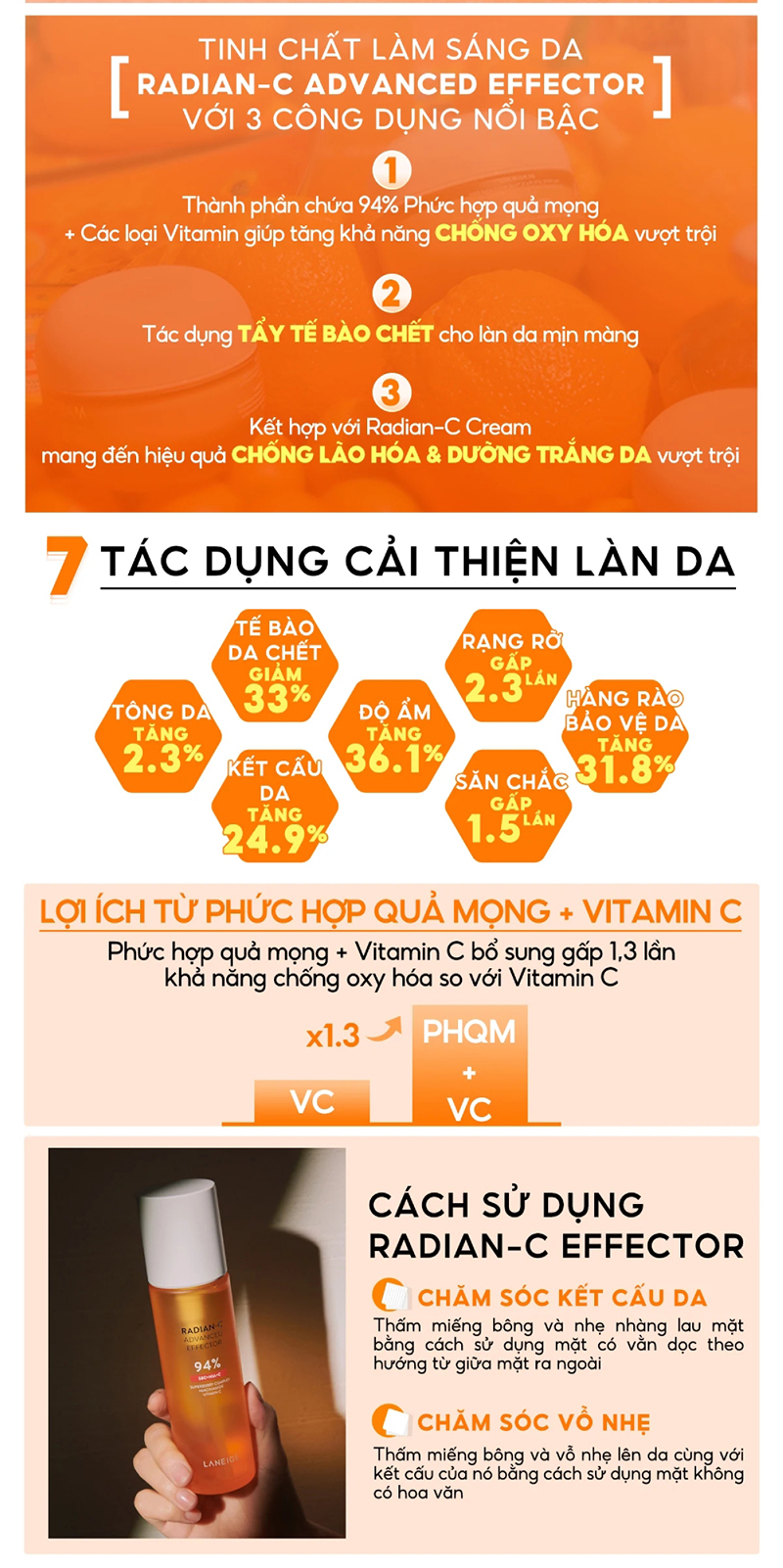 Tinh Chat Thuc Day Sang Da Vuot Troi Laneige Radian C Advanced Effector 150ML1