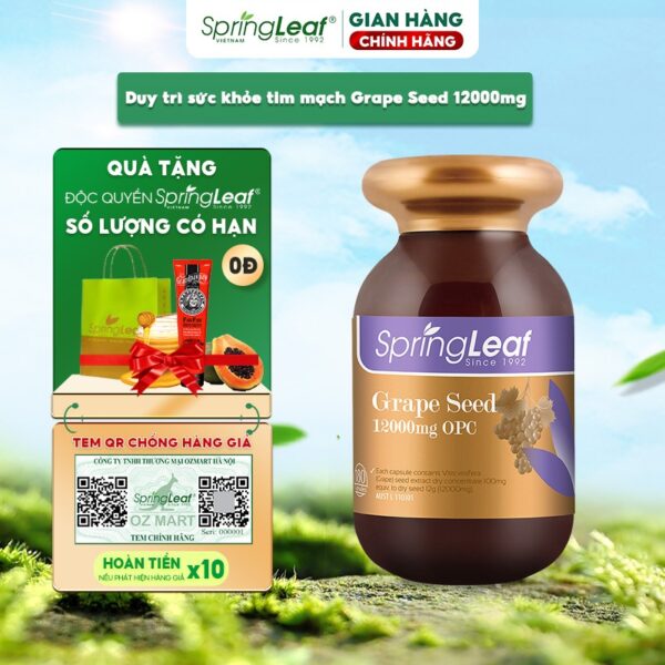 Tinh chat hat nho Grape Seed 12.000mg OPC Spring Leaf