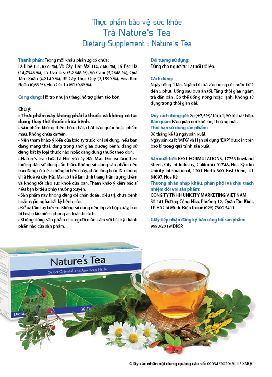 Tra thai doc ruot Natures Tea2